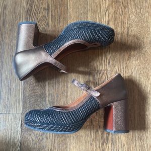 Chie Mihara Mary Jane Helki Black Platform Shoes